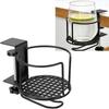 Anti-Spill Desk Cup Holder Metal Construction Clamp On Cup Holder  For Desk