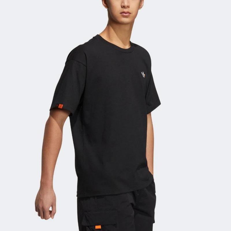 adidas Originals × Кентаро Окавара Черная унисекс оверсайз футболка с коротким рукавом HR6455