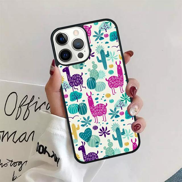 Растения Кактус Банан Ламы Чехол для Телефона Обложка Для iPhone 17 Air 15 16 14 13 12 Pro Max 11 Pro Max Plus Coque Оболочка