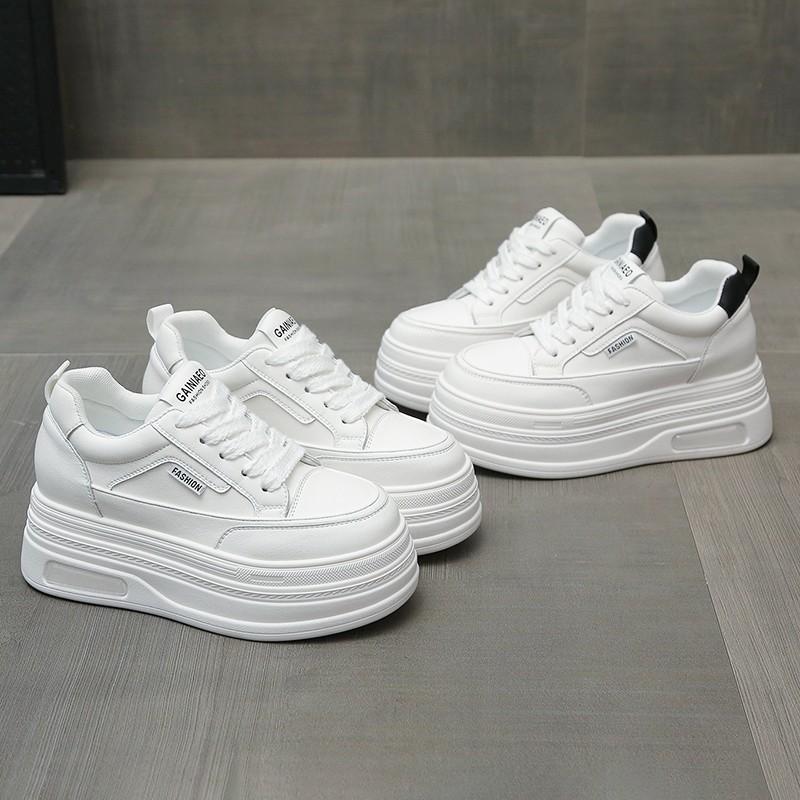 Little white shoes women's shoes new fashion thick sole heightening explosion versatile high sense sports and leisure board shoes