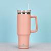 Термочашка на 40 унций, стакан из нержавеющей стали с вакуумной изоляцией и многоразовой соломинкой для путешествий, домашнего офиса