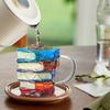 Кружка-книга Кружка с росписью Кофейная кружка Книжная кружка Кружка для напитков Стакан Декоративные элементы для стола для читателей Женщины Библиотекарь День рождения