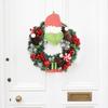 Christmas Simulation Decoration Wreath, Green Troublemaker Christmas Image, Window And Door, Hanging Party Props