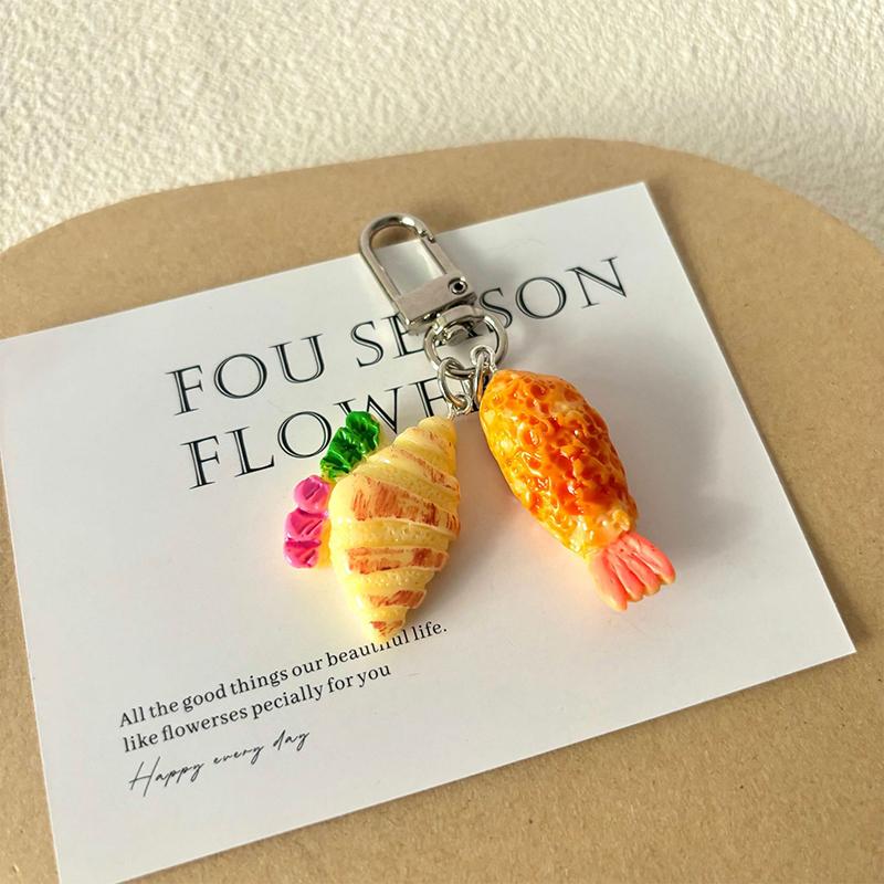 Милый сэндвич куриные крылышки куриные ножки картофель фри бургер брелок творческая имитация еды брелок сумка кулон