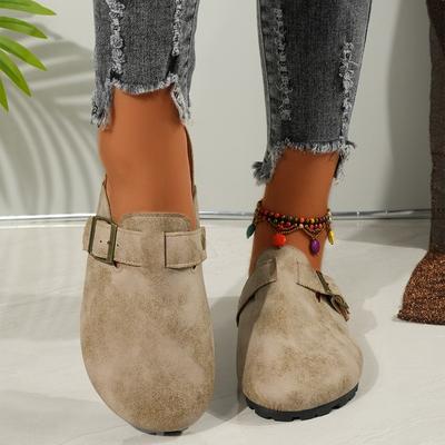 Баотоу тапочки женские пара пробка шлепанцы желание обувь большого размера повседневные полушлепанцы ленивая обувь тренд