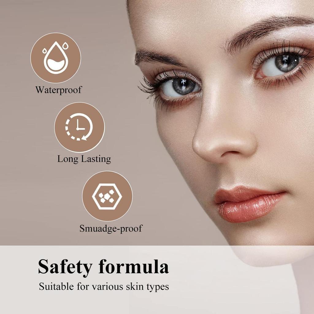 Карандаш для бровей Жидкий карандаш для бровей Водостойкий карандаш для бровей с наконечником-микровилкой Не размазывается Стойкий кофейный цвет