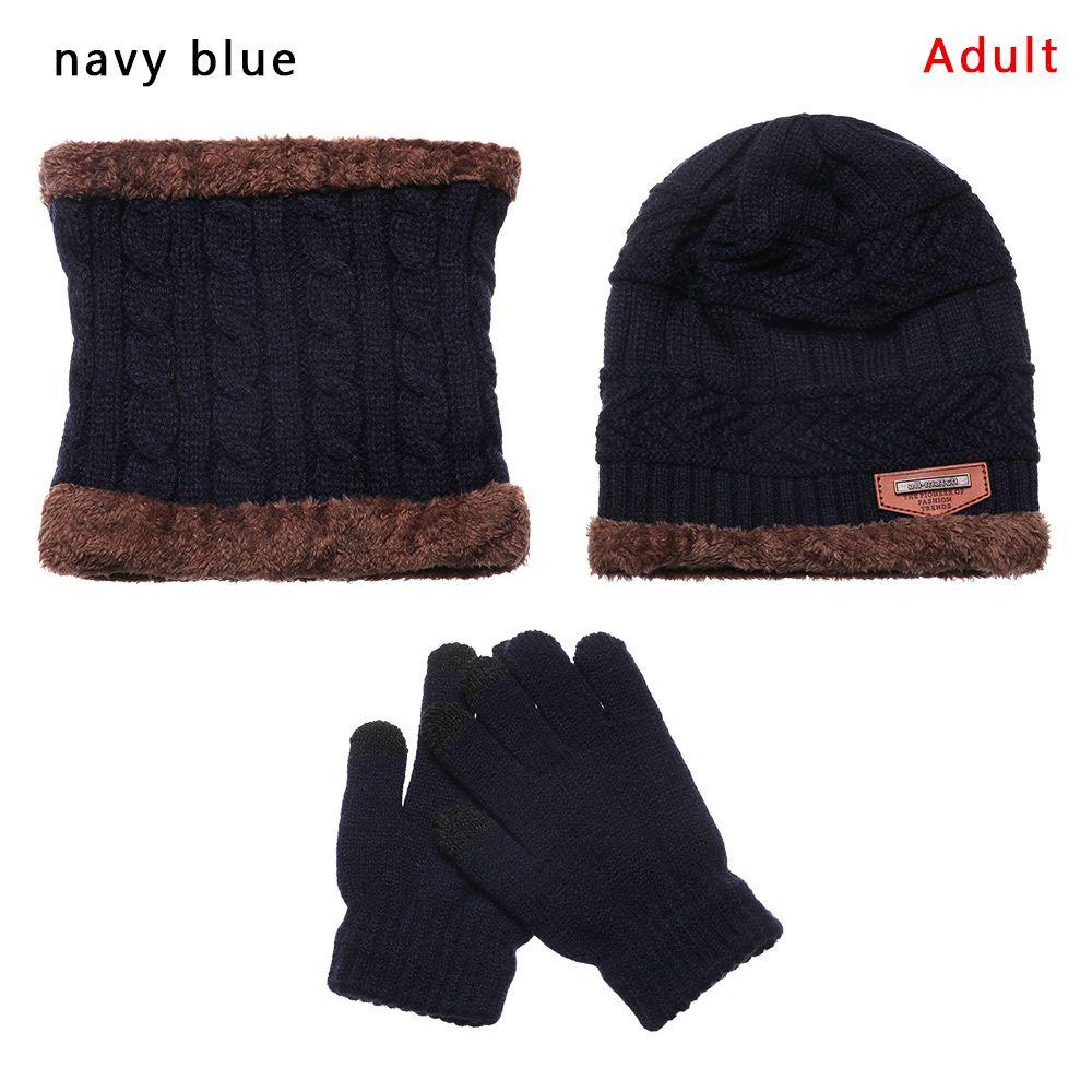 Mens Girl Knitted Winter Warm Neck Warmer Beanie Hat Hat Scarf Gloves Set And Neck Scarf