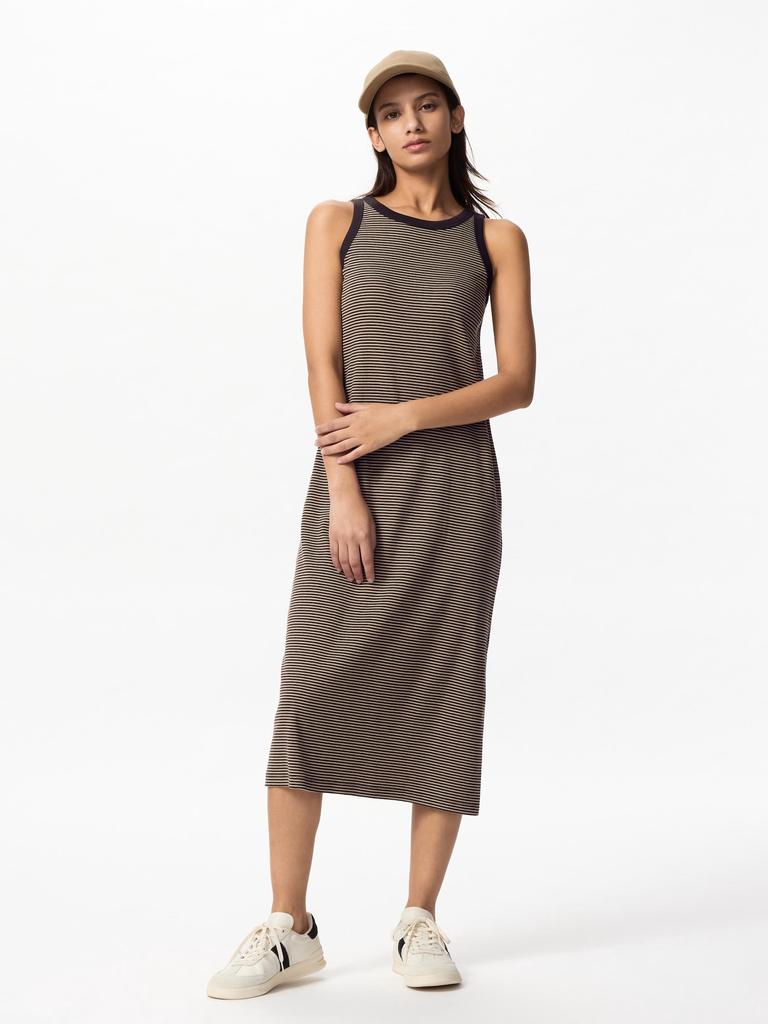 Uniqlo Japan Ribbed Bra Dress Stripes Short Length