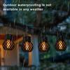 Solar Lamp LED Outdoor Flame Effect Hanging Lantern Auto On/Off
