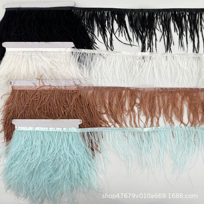 Color 10-15Cm Ostrich Hair Cloth Edge Multiple Colors Wedding Clothing Accessories D