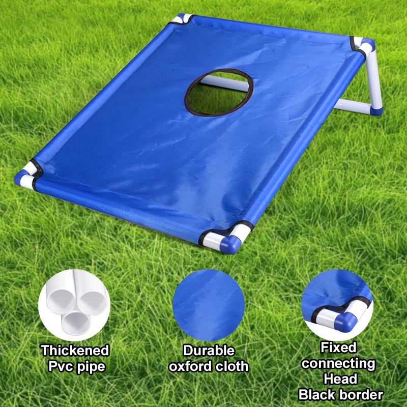 Bean Bags Toss Game Set Kids Toys Portable Cornhole Set with 1 Cornhole Game Board and 6 Bean Bags Yard Toss For Children's Gift