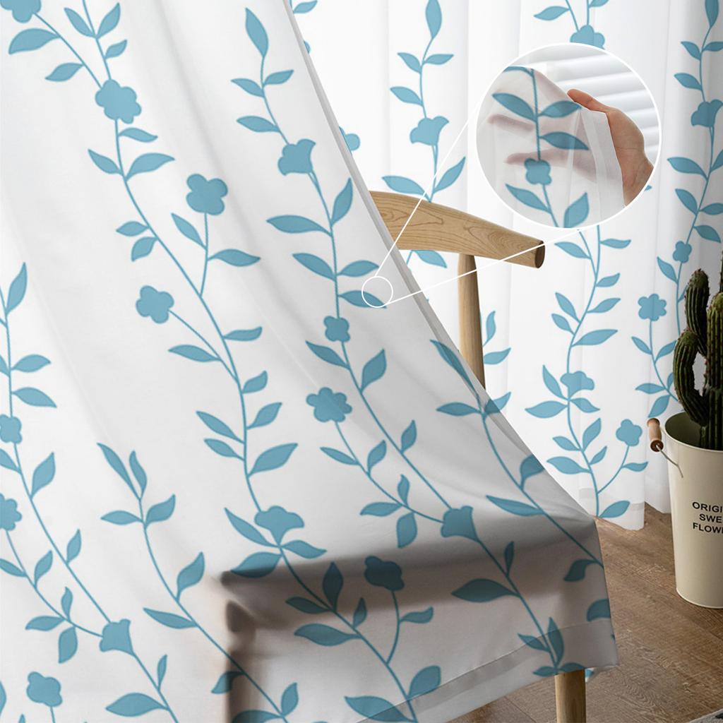 Растение Цветок Прозрачные Шторы Для Гостиной Кухни Детской Спальни Вуаль Подвесные Шторы