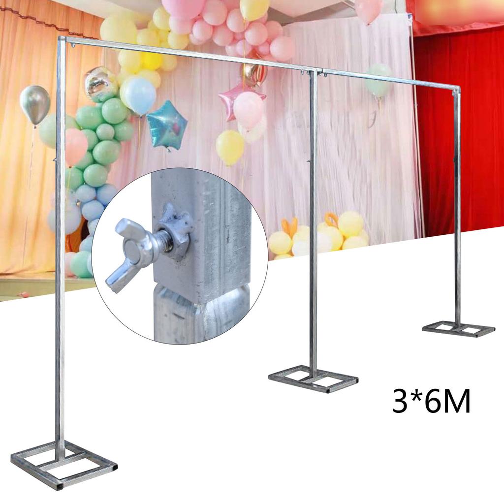 10x20ft Photography Backdrop Curtain Frame Backdrop Stand Pipe Kit Heavy Duty Background Support System for Wedding Party