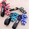 Keychain Pendant Cute Cartoon Keyring Environment Friendly Car Key Pendant Silicone Metal Keyring