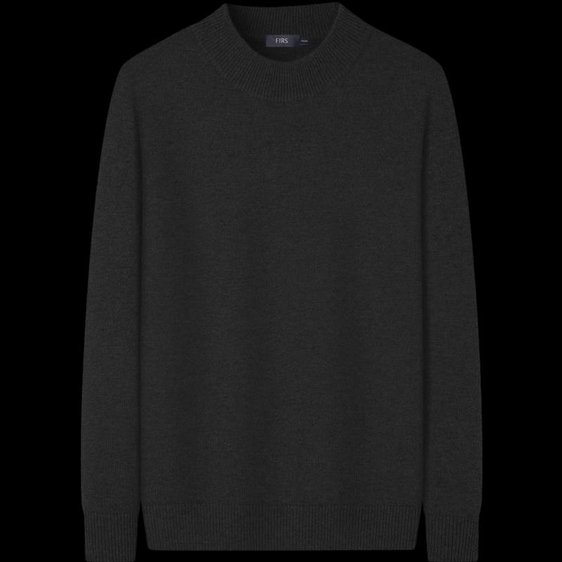 Shanshan Men's Heavyweight Wool & Cashmere Round Neck Sweater