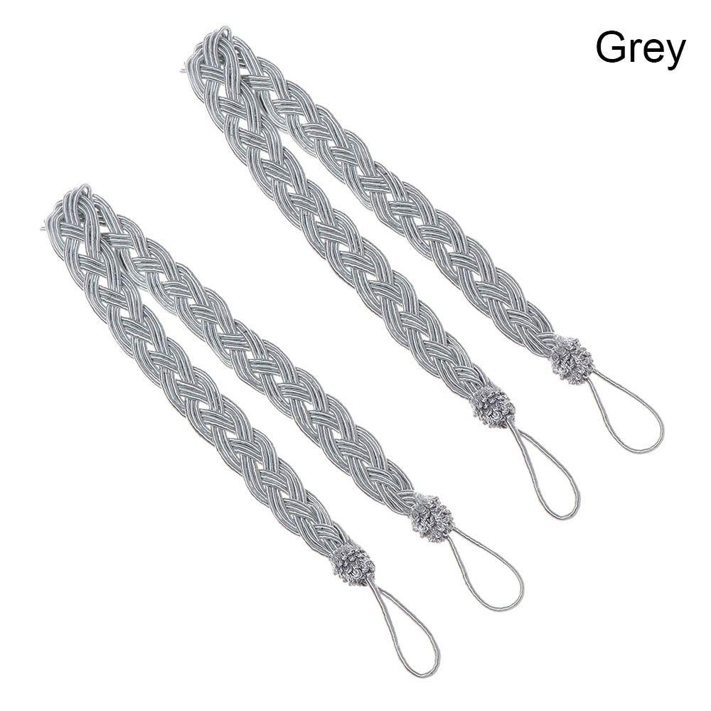 2Pcs/se Retro Braided Braided Curtain Tiebacks Satin Rope Simple Curtain Buckle Straps Classic Polyester Curtain Gift