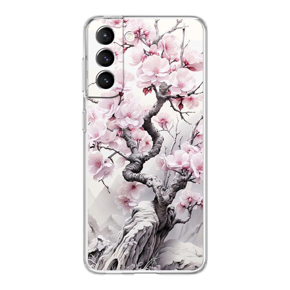 Чехол для телефона 'Цветущая вишня' для Samsung Galaxy S24 S23 S22 S20 Ultra S21 FE 5G S10 S9 Plus S10E S8 Мягкий силиконовый прозрачный чехол