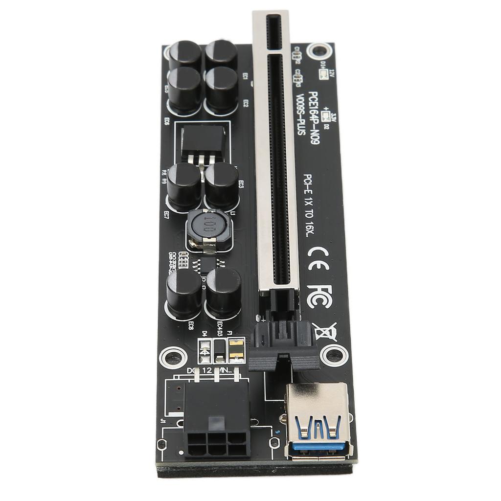 PCIE Riser Stable 8 FP Capacitors Gold Plated USB3.0 Interface Adapter Card for Win 7 for Win 8 for Win10 for Win XP