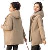 Fleece thickened medium and long trench coat women's 2024 new autumn and winter version small pie to overcome the coat women's tide ins