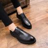 Men's Shoes 2025 Summer New British Style Casual Wedding Leather Shoes Men's Business Dress Work Trendy Shoes