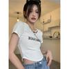 Irregular T-shirt for Women In Summer New Slim Fit Short Short Sleeve Student Top