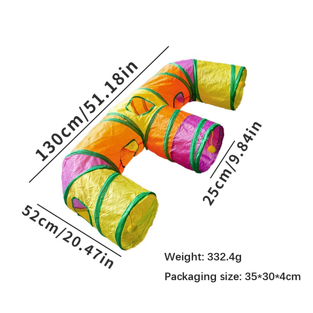 Breathable Cat Tunnel Tube Polyester+Steel Wire Pet Fun Play Toy Portable Cat Maze Tunnel  Cat