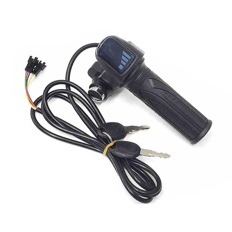 Ebike Full Twist Throttle Grip With Battery Meter Compatible With Ridstar Q20/Q20Lite/Q20Pro/H20/H26Pro/H20 Pro Electric Bike 48