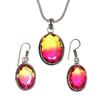 Tourmaline Set Gemstone Gift Wedding Party Bi-Color Pendant,Earring,Ring