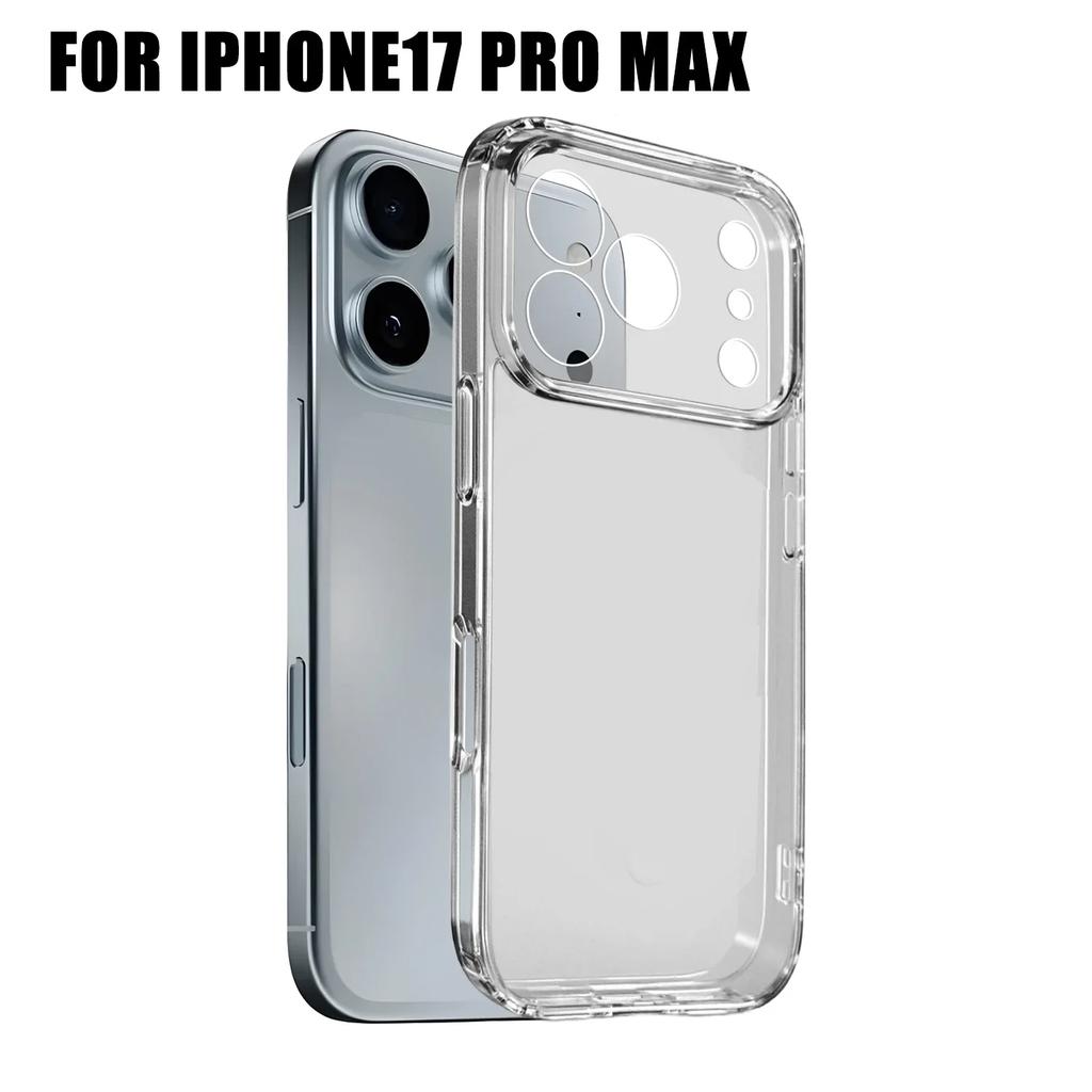 Прозрачный противоударный чехол для iPhone 17 17 Air 17 Pro 17 ProMax Устойчивый к царапинам Углы Защита от пожелтения Приподнятая защита камеры