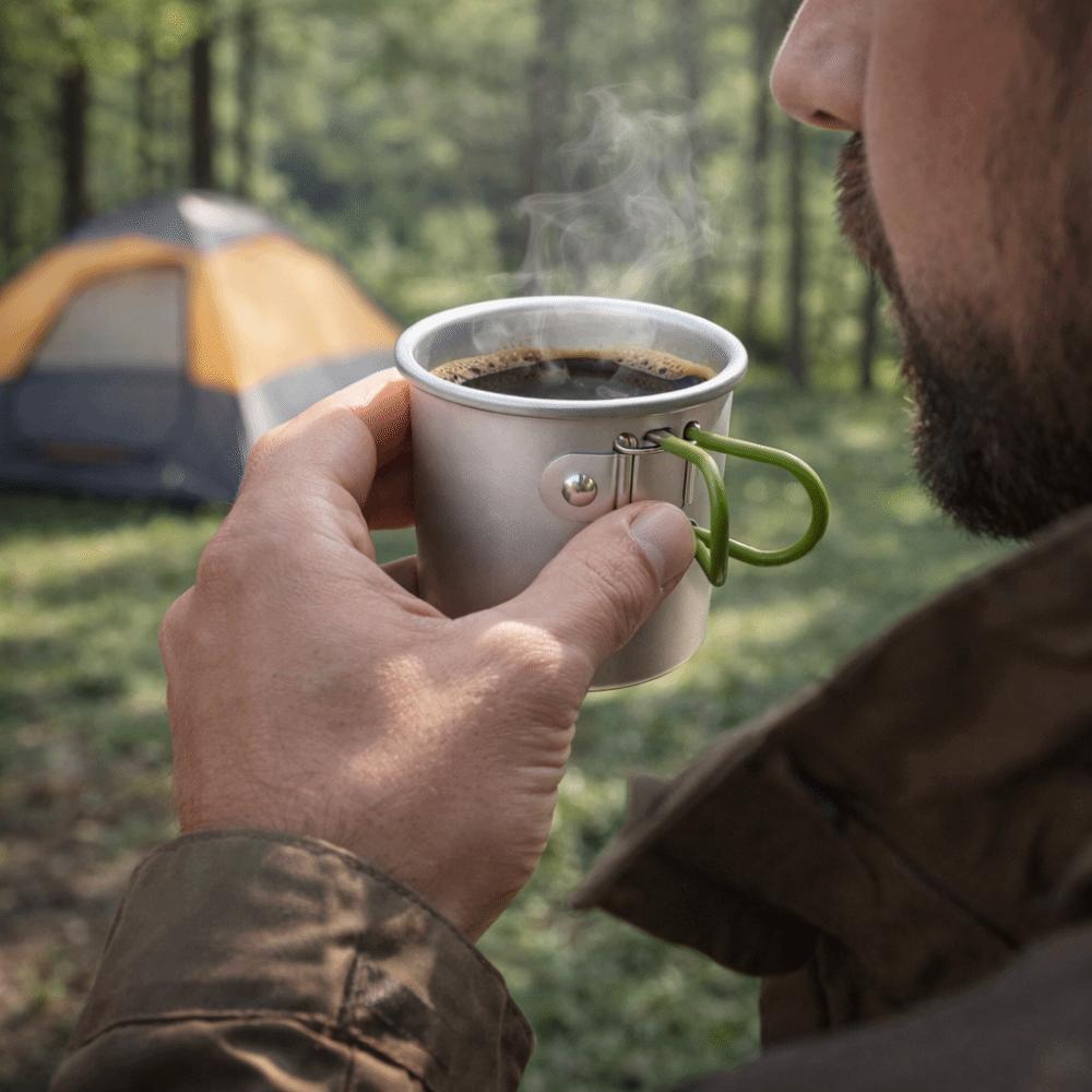 Reusable Aluminum Zinc Zinc Alloy Cup 150 ML Coffee Cup Tea Cup Outdoor Cup  Camping