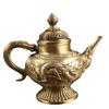 Brass Dragon and Phoenix Teapot Home Craft Metal Ornament Office Desktop Pure Copper Wine Pot Retro Copperware