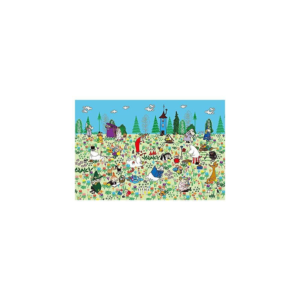 Пазл Yanoman Муми-тролли на пикнике в цветочном поле, 1000 деталей, 50x75 см, с инструкцией и клеем