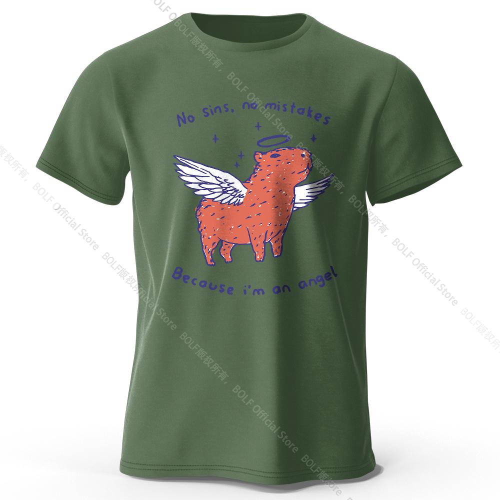 Мужская футболка с принтом «Я ангел», 100% хлопок, свободные футболки с графическим слоганом для женщин, летние топы, городская уличная одежда