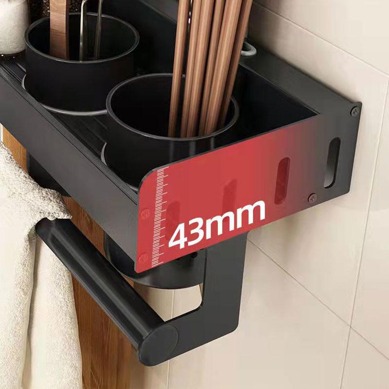 Kitchen Seasoning Supplies Shelf Household Knife Holder Chopsticks Basket Wall-mounted Multifunctional Storage Closet Shelves Organizer