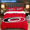 3PCS Hurricanes Team Spirit Bedding Set,Including 1pc Duvet Cover And 2pcs Pillowcases Perfect for Bedroom, Dormitory, Fan Christmas gift