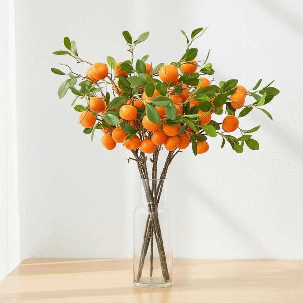 Faux Orange Artificial Orange Branch Luxury Simulation Fruit Tree Fake Plants Restaurant Hotel