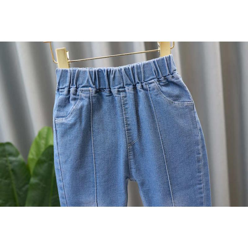 Джинсы для девочек. Весенние и осенние детские широкие брюки. Детские повседневные расклешенные брюки для девочек.