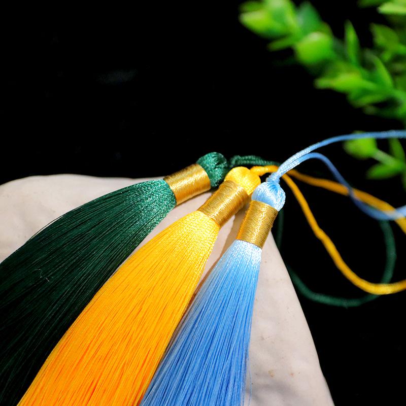 12 см золотая нить ледяной шелк кисточка для украшения ханьфу чонсам своими руками