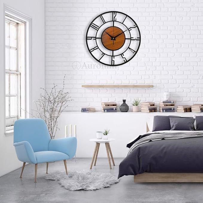 Metal Wall Clock for Living Room Stylish Latest Modern | Unique Analog Wall Clock for Drawing Room, Bedroom