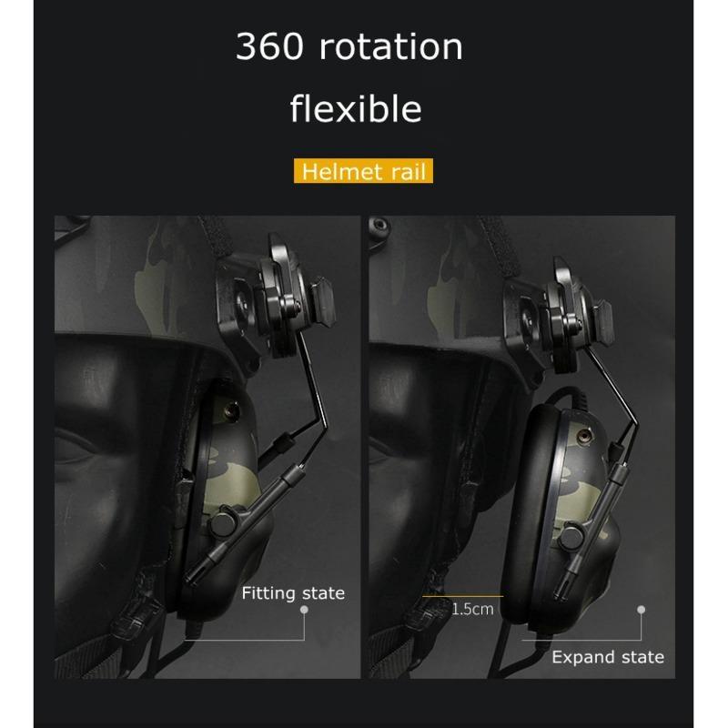 Шлем-гарнитура с шумоподавлением, звукосниматель, защита слуха, наушники для стрельбы, военные наушники для страйкбола