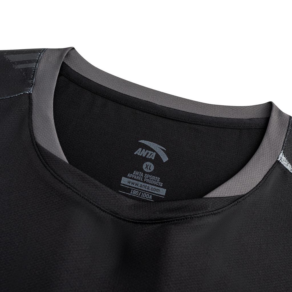 ANTA T Shirts Men's Basic Black 4 Crew Neck 952621119-4