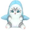 Mofusand Pastel Shark Nyan Big Plush Toy, Approx. 28cm (Blue)