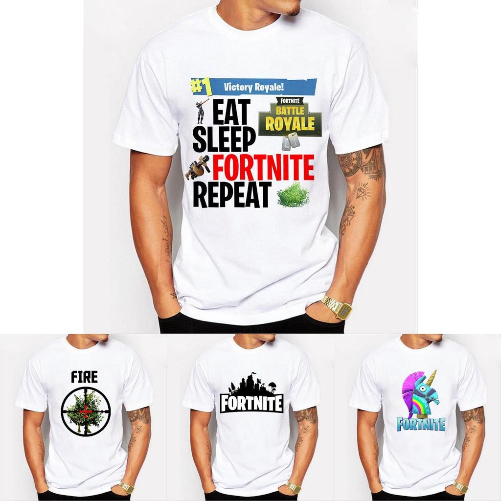 Fortnite Men Faddish Women Shirt Tshirt Leisure Short Sleeve Clothes Mens