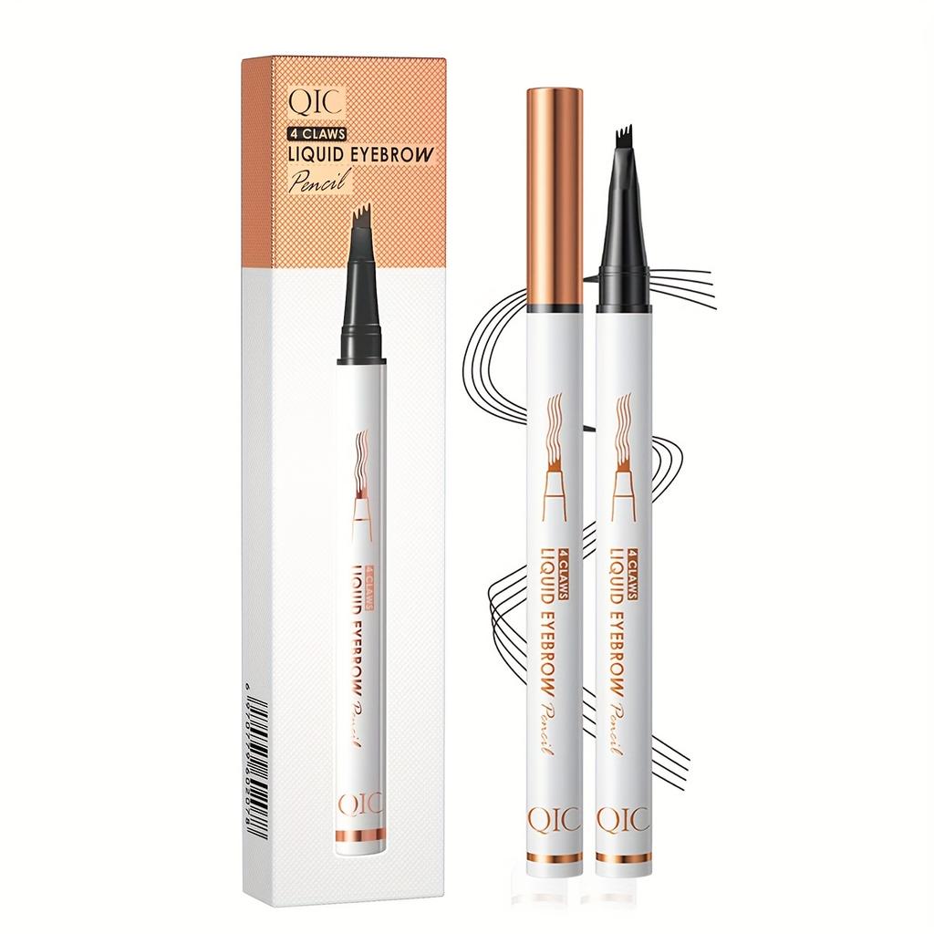 Жидкий карандаш для бровей с четырьмя зубцами, водостойкий, не размазывается, стойкий макияж, не оставляет следов, карандаш для бровей с гравировкой