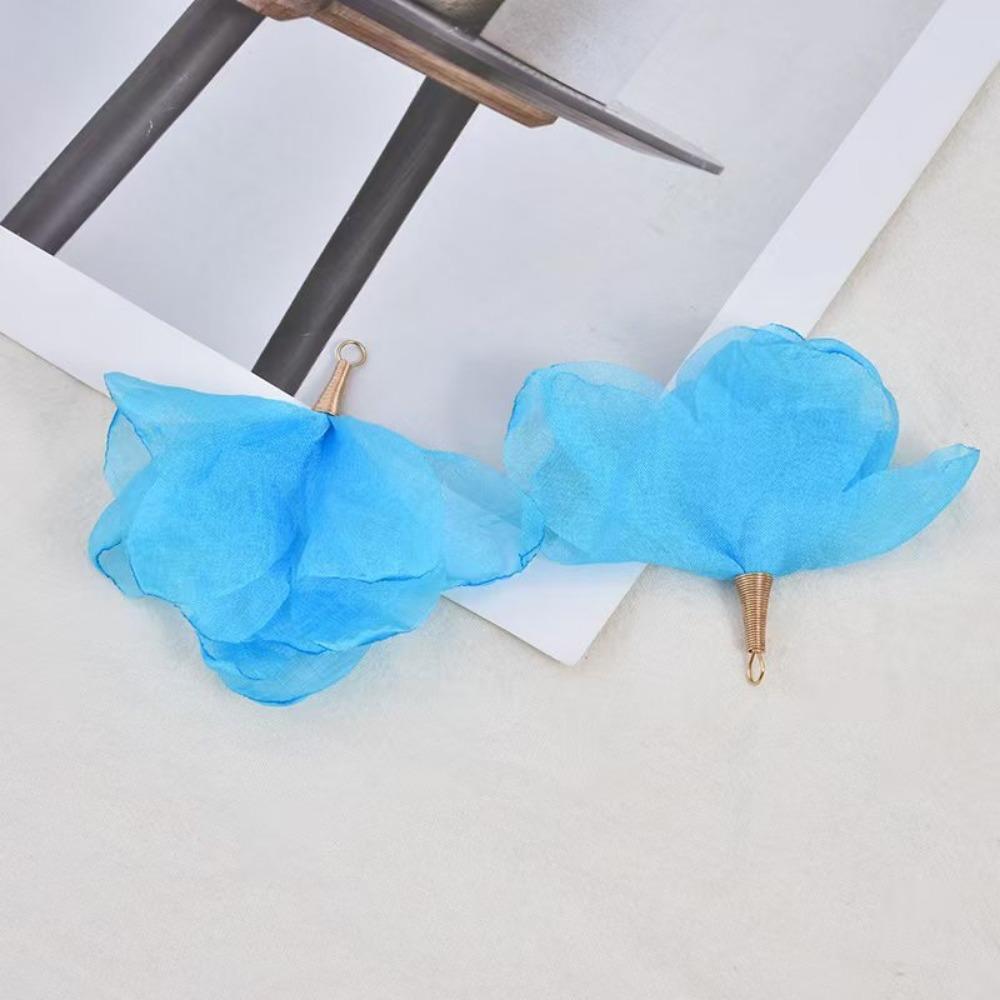 10Pcs 5cm Size DIY Earring Charms Flower Shape Handmade Earring Accessories For Jewelry Making