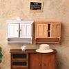 1/12 Dollhouse Miniature Wall Cabinet Closet Shelves Model Doll Home Cabinets Furniture Decor Toy Dolls House Accessories