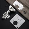 New 10-1Set Cabinet Hinge Repair Plate Kit Kitchen Cupboard Door Hinge Mounting Plate With Holes Flat Fixing Brace Brackets Tool