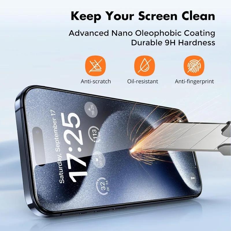 3-5 шт. Алмазное стекло Для iPhone 15 14 13 12 11 PRO MAX Безрамочные Защитные стекла Для iPhone XS Max XR 7 8 Plus Закаленное Стекло
