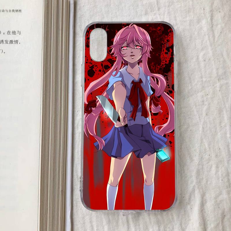 Mirai Nikki Future Diary Гасай Юно Чехол для телефона Для iPhone 13 14 Pro Max XS XR 12 11 Pro 13 Mini 6 7 8 Plus Прозрачная задняя крышка Capa