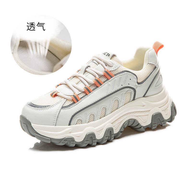 Leather Daddy Shoes Women's 2025 Spring New Breathable Sneakers Women's Casual Versatile ins Women's Shoes Tide